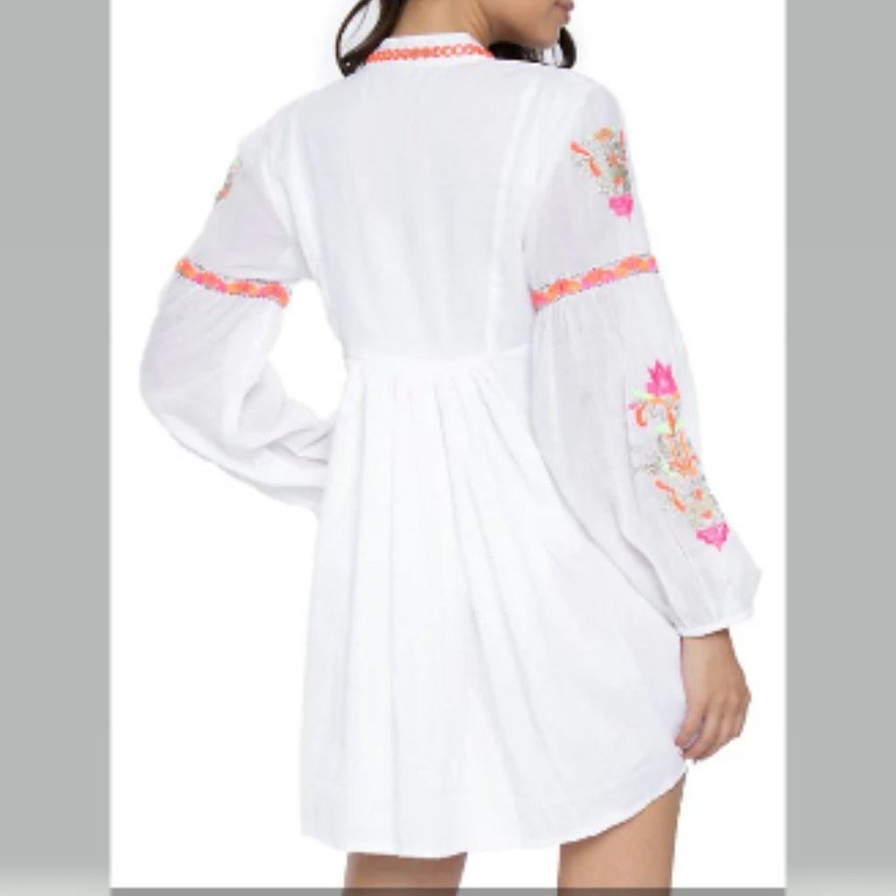 Pily Q Capri Embroidered Pink Crush Tunic XS/S NWT - Picture 3 of 15